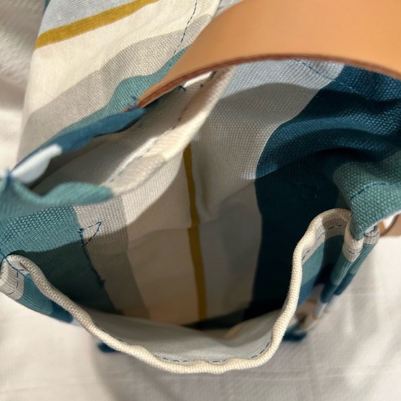 FEED Project Coastal Striped Canvas Tote Bag - Picture 6 of 11